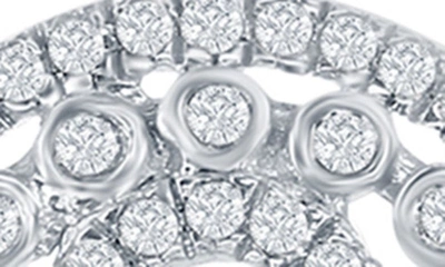Simona Open Circles Diamond Necklace (0.1 Ct. T.w.) - 40 Stones In Sterling Silver In Silver