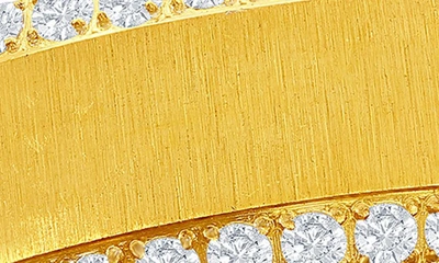 Blackjack Double Row Cubic Zirconia Band Ring In Gold