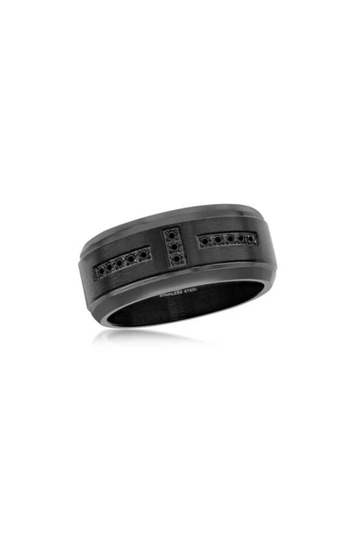 Shop Blackjack Cubic Zirconia Band Ring In Black