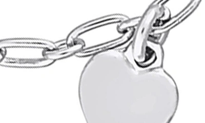 Delmar Heart & Ball Bead Chain Layered Necklace In Silver