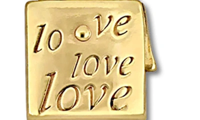 Delmar Lock & Key Love Paperclip Link Bracelet In Gold