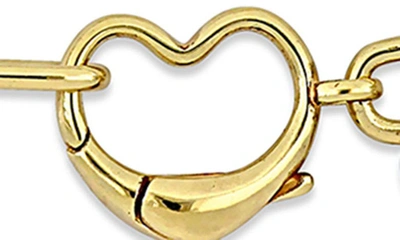 Delmar Heart Paperclip Link Bracelet In Gold