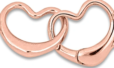 Delmar Lock & Key Paper Clip Chain Necklace In Rose