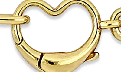 Delmar Heart Paperclip Link Bracelet In Gold