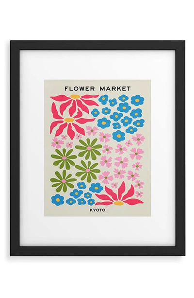 Shop Deny Designs 'flower Market 02 Kyoto' By Ayeyokp Framed Wall Art In Cream