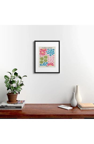 Deny Designs 'flower Market 02 Kyoto' By Ayeyokp Framed Wall Art In Cream