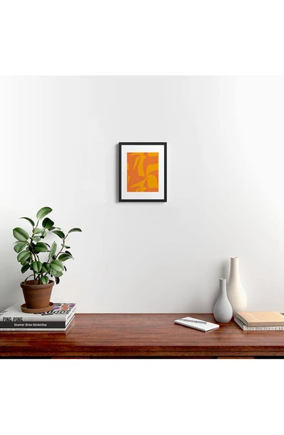 Deny Designs 'delta' By Camilla Foss Framed Wall Art In Yellow