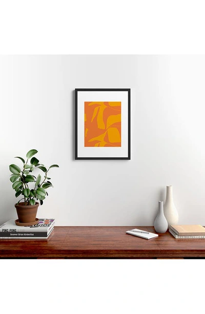 Deny Designs 'delta' By Camilla Foss Framed Wall Art In Yellow