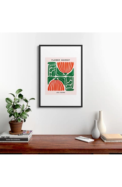 Deny Designs 'pippin Ferns Les Fleurs' By Ayeyokp Framed Wall Art In Green