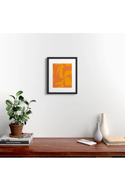 Deny Designs 'delta' By Camilla Foss Framed Wall Art In Yellow