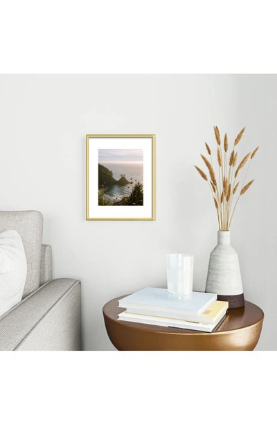 Deny Designs 'golden Coast' By J. Freemond Visuals Framed Wall Art In Gold/ Blue