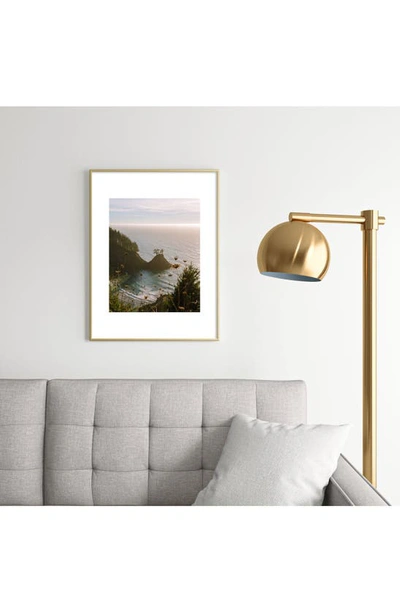 Deny Designs 'golden Coast' By J. Freemond Visuals Framed Wall Art In Gold/ Blue