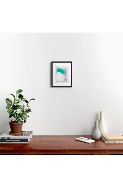 Deny Designs 'angel Numbers' By Mambo Art Studio Framed Wall Art In Beige