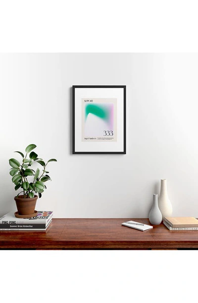 Deny Designs 'angel Numbers' By Mambo Art Studio Framed Wall Art In Beige