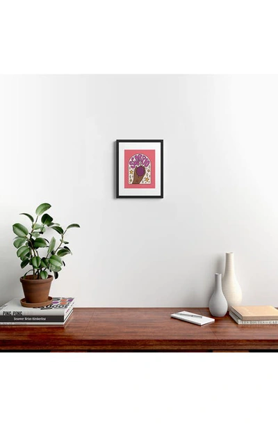 Shop Deny Designs 'scorpio Passionfruit Doodle' By Meg Framed Wall Art In Coral