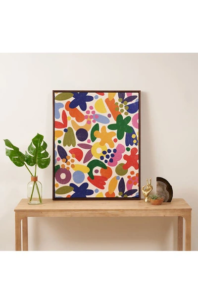 Shop Deny Designs 'bright Abstract' By Alisa Galitsyna Framed Wall Art In Red Multi