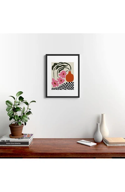 Deny Designs 'vintage Blossom' By Miho Framed Wall Art In Orange
