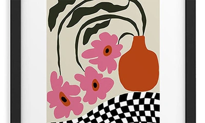 Deny Designs 'vintage Blossom' By Miho Framed Wall Art In Orange