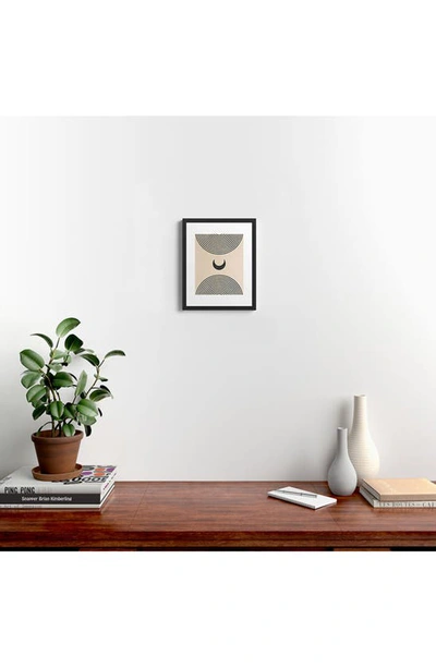 Shop Deny Designs 'moon On Mountain' By Emanuela Carratoni Framed Wall Art In Black-white