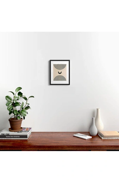 Deny Designs 'moon On Mountain' By Emanuela Carratoni Framed Wall Art In Black-white