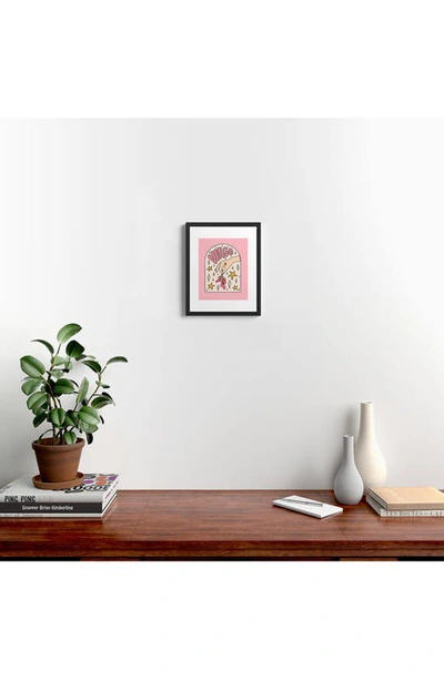 Deny Designs 'virgo Lychee Doodle' By Meg Framed Wall Art In White