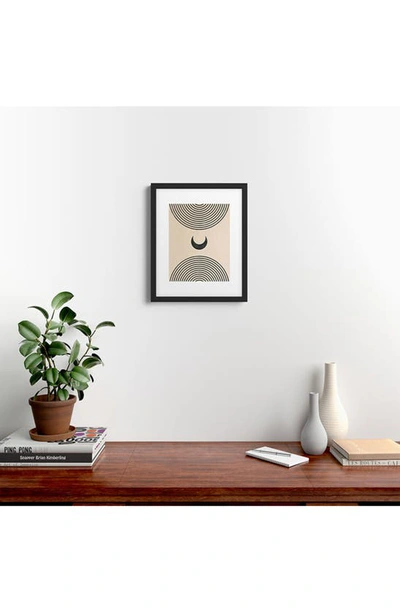 Deny Designs 'moon On Mountain' By Emanuela Carratoni Framed Wall Art In Black-white