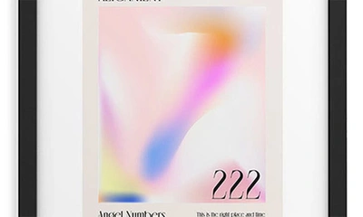 Deny Designs 'angel Numbers' By Mambo Art Studio Framed Wall Art In Coral