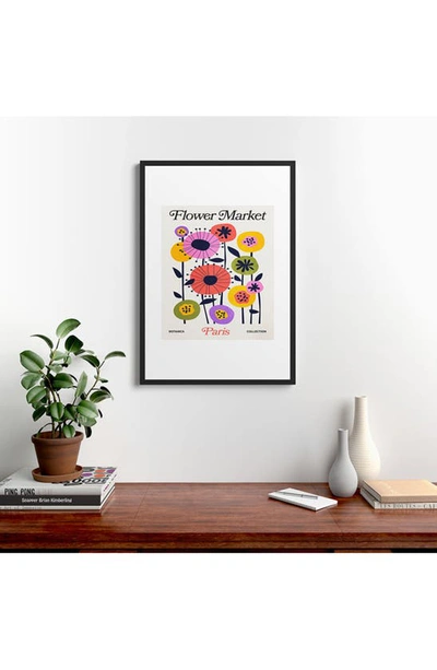 Deny Designs 'paris Botanica Edition' By Ayeyokp Framed Wall Art In Black