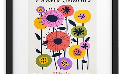 Deny Designs 'paris Botanica Edition' By Ayeyokp Framed Wall Art In Black