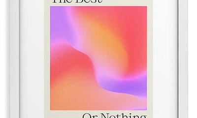 Shop Deny Designs 'the Best Or Nothing' By Ayeyokp Framed Wall Art In Orange