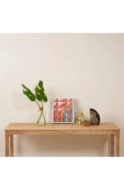 Shop Deny Designs 'whimsical Rainbows' By Emanuela Carratoni Framed Wall Art In Pink Multi