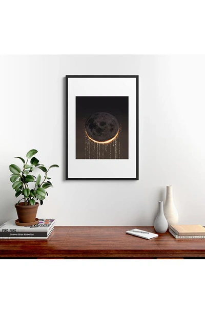 Deny Designs 'eclipse' By Emanuela Carratoni Framed Wall Art In Black