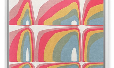 Shop Deny Designs 'whimsical Rainbows' By Emanuela Carratoni Framed Wall Art In Pink Multi