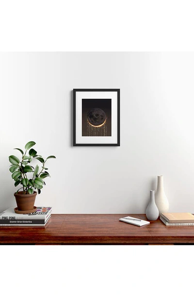 Deny Designs 'eclipse' By Emanuela Carratoni Framed Wall Art In Black