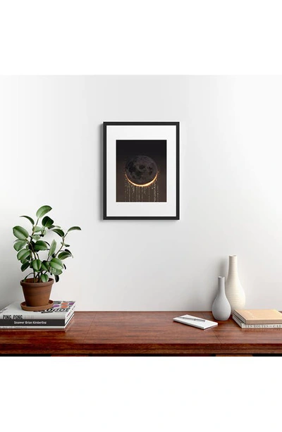 Deny Designs 'eclipse' By Emanuela Carratoni Framed Wall Art In Black