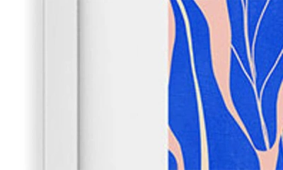 Deny Designs 'abstract Floral' By Viviana Gonzalez Framed Wall Art In Blue