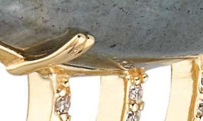 Shop Adornia Fine Marquis Labradorite Ring In Green