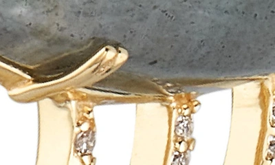 Adornia Fine Marquis Labradorite Ring In Green