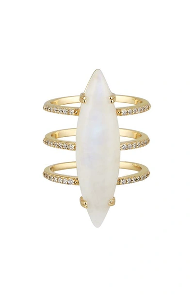 Shop Adornia Fine Marquis Moonstone Ring In White