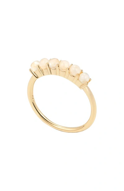 Shop Adornia Fine Moonstone Band Ring In Gold/ White