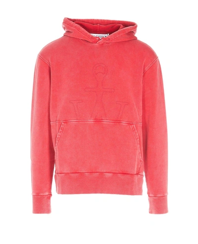 Shop Jw Anderson J.w. Anderson Jwa Embroidered Hoodie In Red