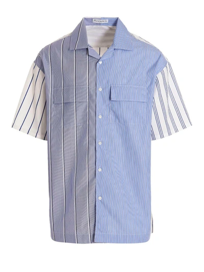 Shop Jw Anderson J.w. Anderson Striped Shirt In Blue/multicolour