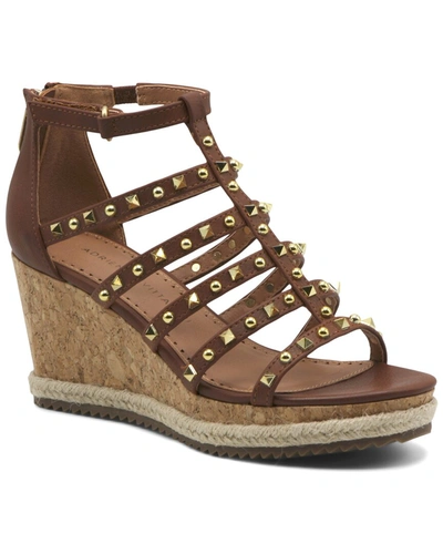 Shop Adrienne Vittadini Cactus Sandal In Brown