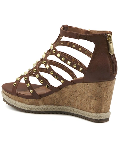 Shop Adrienne Vittadini Cactus Sandal In Brown