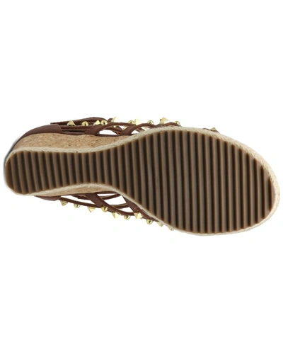 Shop Adrienne Vittadini Cactus Sandal In Brown