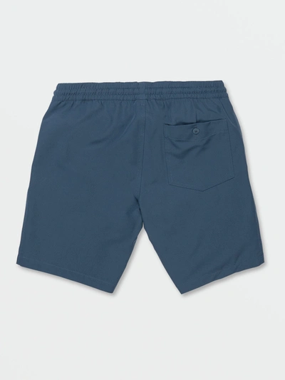 Shop Volcom Stones Hybrid Elastic Waist Shorts - Smokey Blue