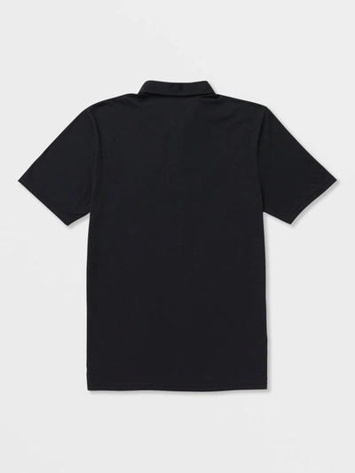 Shop Volcom Banger Short Sleeve Polo Shirt - Tinted Black