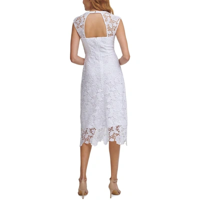 Shop Guess Womens Lace Midi Cocktail And Party Dress In White