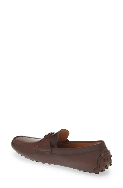 Ferragamo Gancini-ornament Driver Loafers In Cocoa Brown