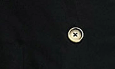 Shop Asos Design Button-up Wide Leg Cotton Blend Jumpsuit In Black